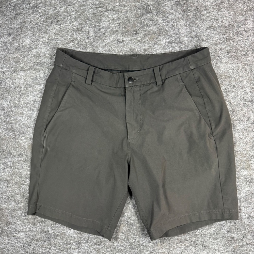 Lululemon Commission Shorts Mens 32 Charcoal Grey Technical Chino Athleisure